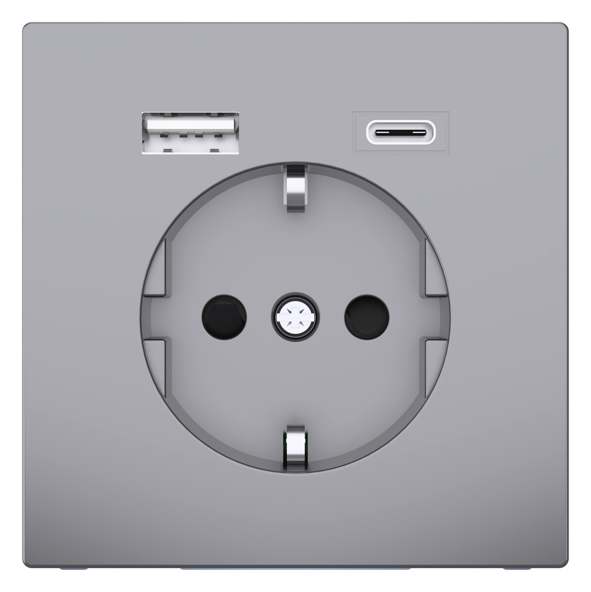 Steckdose 1f edst 1USB-A 1USB-C UP m.BS Mit erhöhtem Berührungsschutz IP20