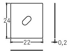 Kupplung/Verbinder ger si Alu L22mm B24mm H0,2mm