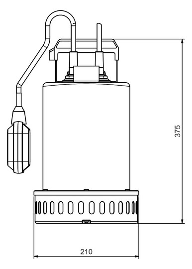 Zehnder-Pumpen Tauchmotorpumpe Drain Inox 90 MA, 4,4 A, P1 550 W, P2 350 W, zur Entwässerung