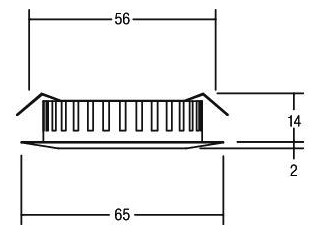 LED-Einbaustrahler 3,3W 2900K 210lm Konv ni mt 1LED ST IP44 RF:hochglänzend