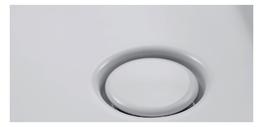 Duravit Möbel-Handwaschbecken Viu 53x43cm, mit Überlauf, Hahnlochbank, mit Hahnloch, weiß WonderGliss