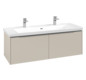 V&B Waschtisch-Unterschrank Subway 3.0 127,2x42,9x47,8cm, ohne LED/Griff Aluminium glänzend, cashmere grey