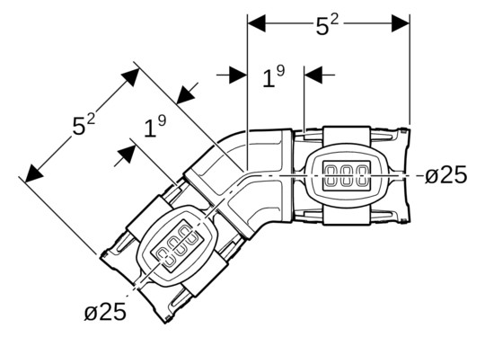 Geberit Bogen FlowFit Ø 25 mm, 45°