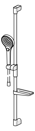 HANSA Duschsystem HANSAVIVA Wandstangen-Brausenset, Wandmontage Brauseschlauch 125cm, Bronze gebürstet