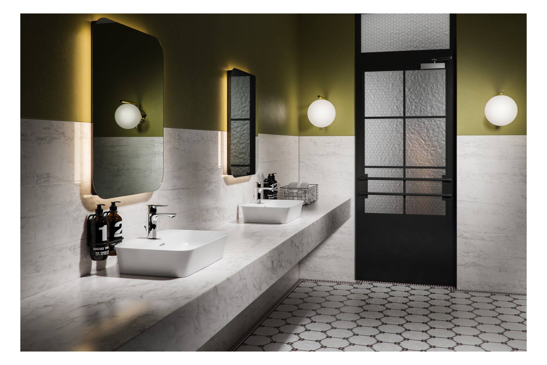 Ideal-Standard Waschtisch-Einhebelmischer Connect Air 5 l/min, Ausladung 112mm, mit Ablaufgarnitur, verchromt