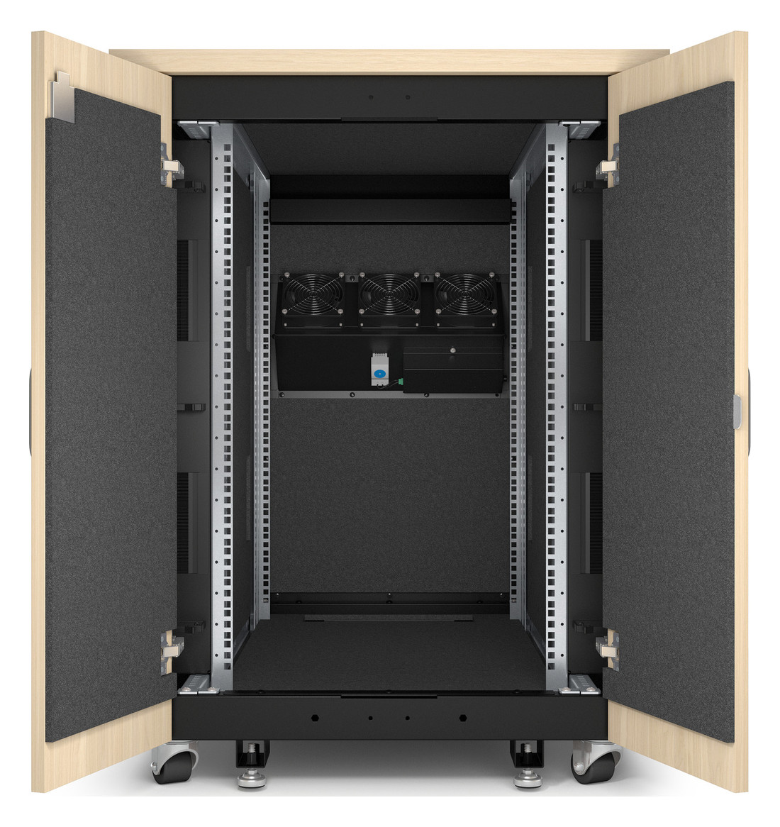 Netzwerkschrank ST 17HE IP2X pulverbesch B750xH1005xT1130,4mm m.Festrahm