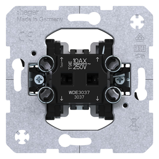Hager Kreuzschalter Wipp-Einsatz WDE3037 