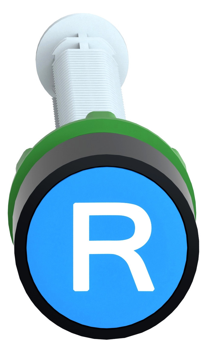 Drucktaster Front 1f bl Ø22,5mm rnd IP66 Tastend