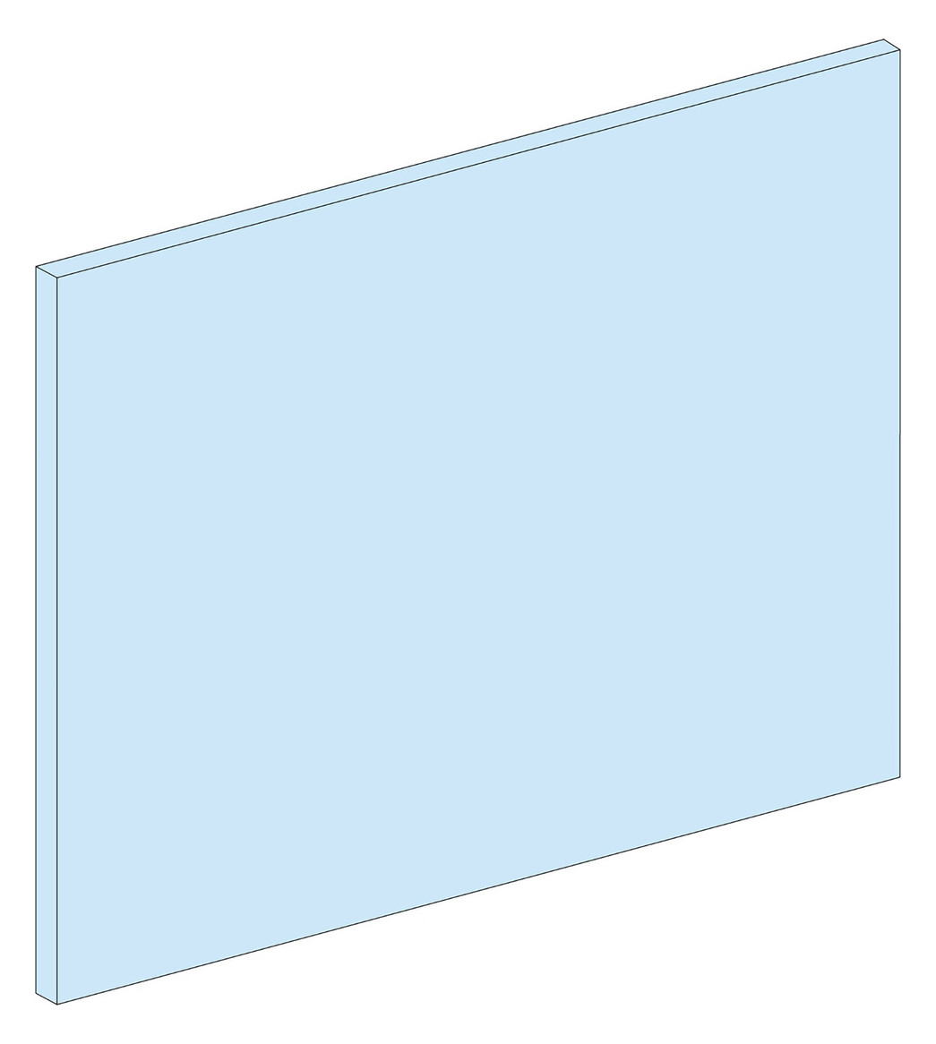 Blende Kst 46x90x2mm RAL9003