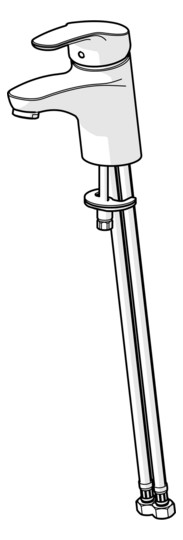 HANSA Waschtisch-Einhebelmischer HANSAMIX ohne Ablaufgarnitur, Ausladung 141 mm, chrom