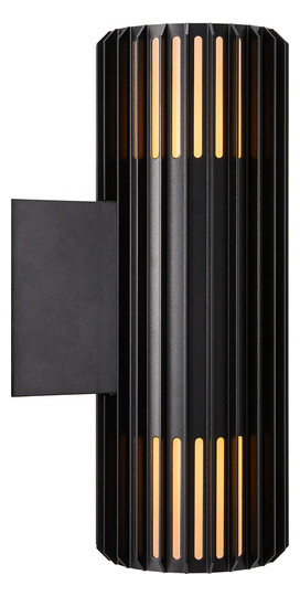 LED-Wandanbauleuchte Aludra 30W sw IP54 E27 Ø124x337mm