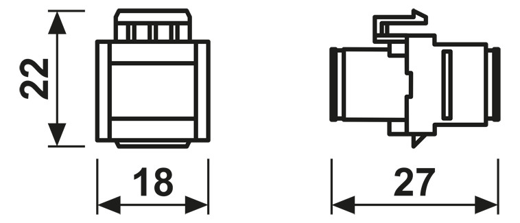 LWL-Kupplung SC SC MM Metall Kst vi einrasten