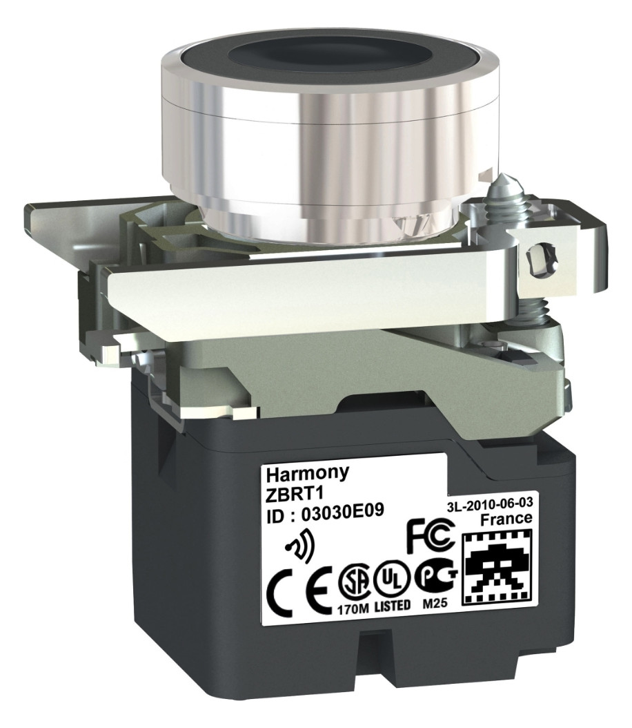 Drucktaster 1f sw rnd Ø22,5mm 1S IP30 fl Tastend