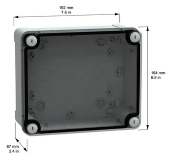Wandschrank Kst IP66 B150xH175xT80mm unbeh RAL7035