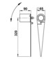 Wegeleuchte 50W Bicolor GU10 anth Alu HV IP44 Gl_tr