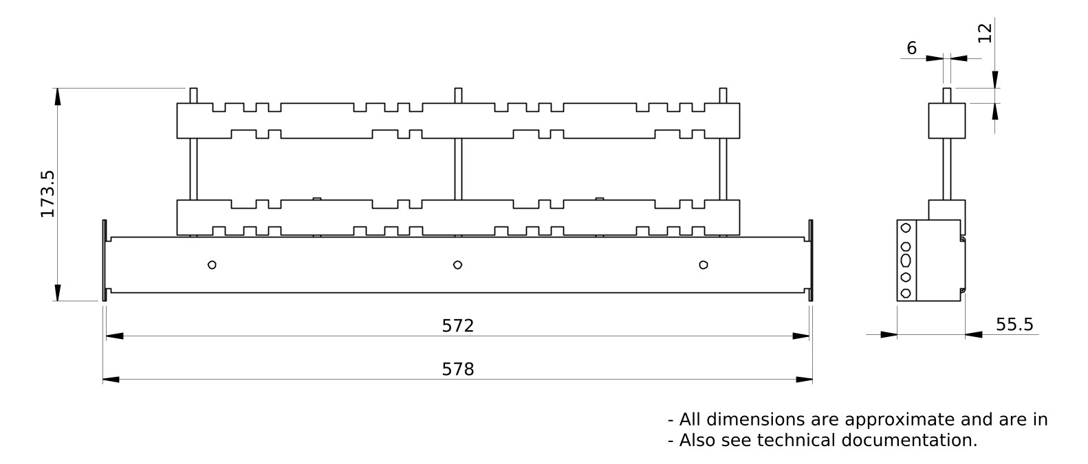 Sammelschienenträger 4p 3200A 115mm
