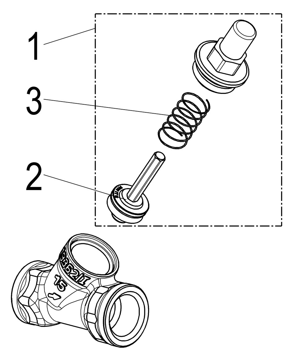 Schlösser Schrägsitz-Rückschlagventil 1210 DN 15, Rp 1/2, Muffenanschluss