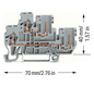 Reihenklemme 0,08-4qmm Serie 870 1Etage 2kl gr 16A Hutschiene TH35