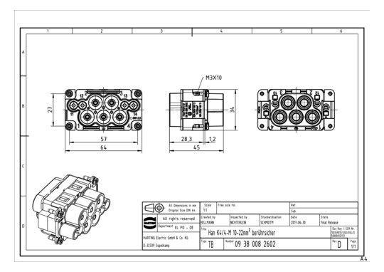 HART HAN K4/4-M 10-22qmm     09380082602 
