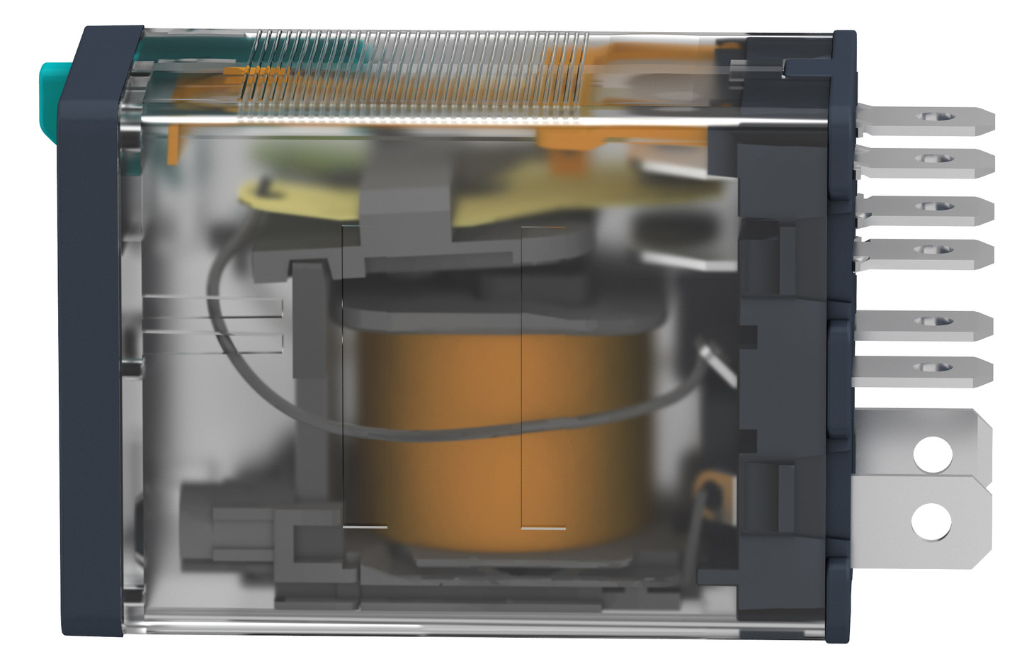 Schaltrelais 2W IP40 21x27x53mm Steckanschl