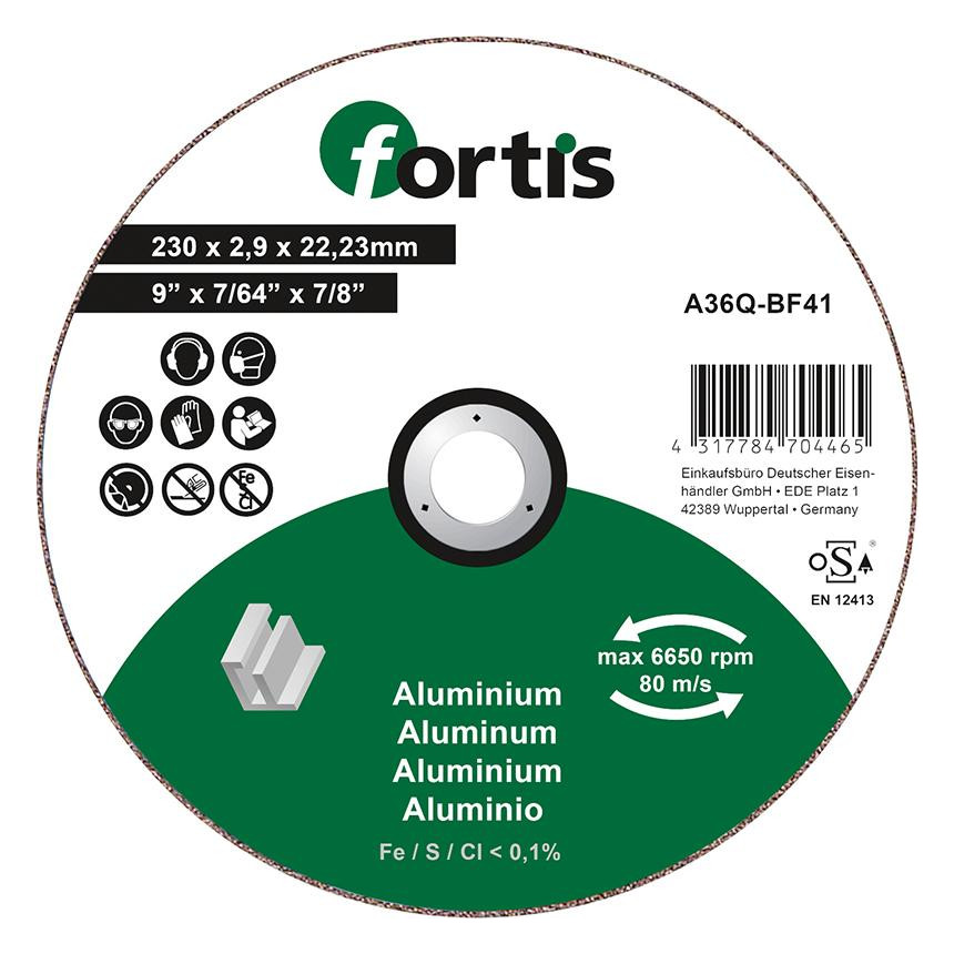 Bild Trennscheibe ALU-NE 230 x 2,9mm gerade F ORTIS - fortis-0