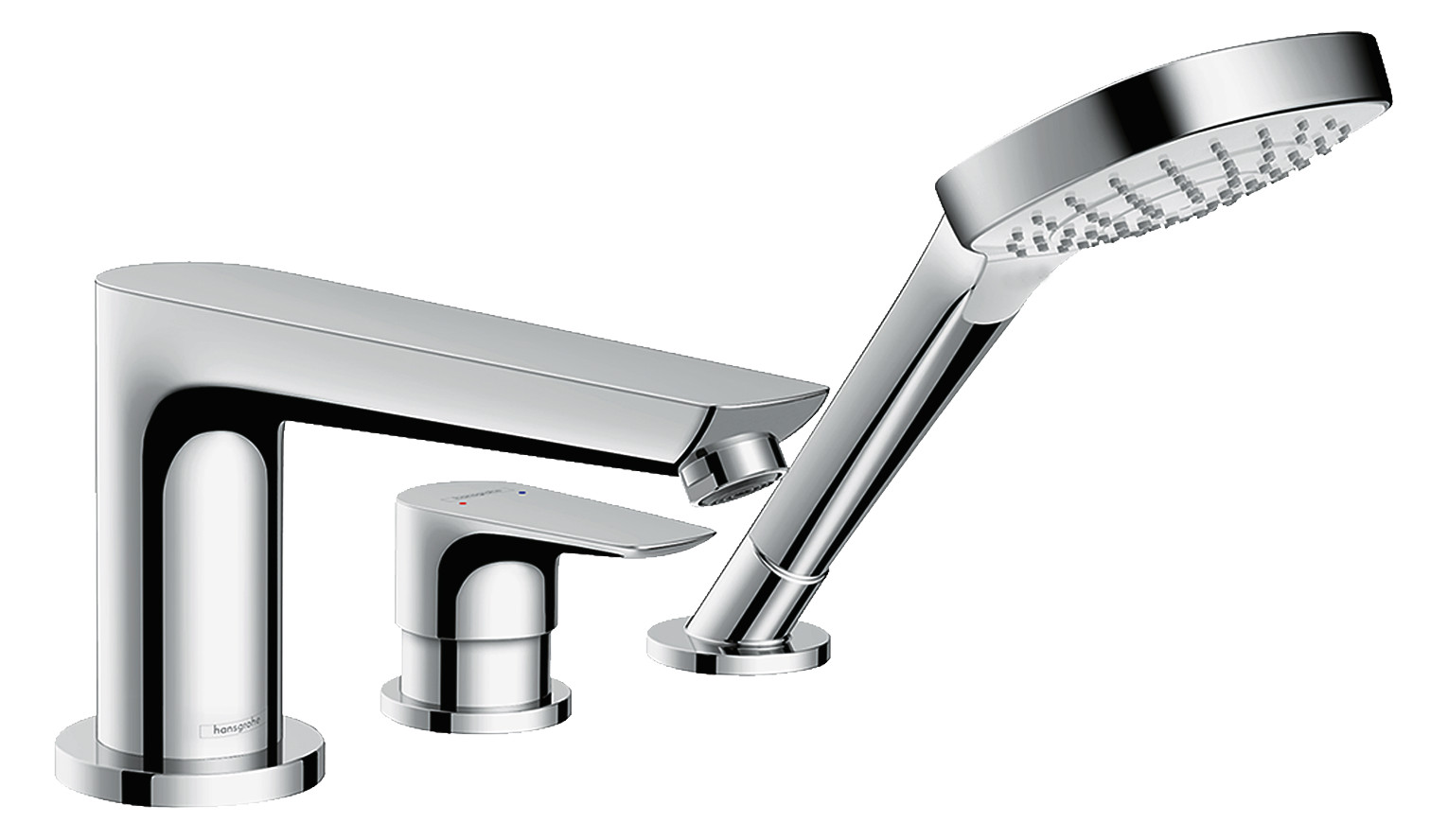 hansgrohe Fertigmontageset Talis E 3-Loch-Wannenrandarmatur, chrom