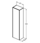 Ideal-Standard Halbhochschrank Conca 1 Tür, Anschlag rechts oder links, 37x25x140cm, Eiche hell Furnier