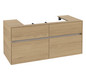 V&B Waschtischunterschrank Collaro 120x54,8x50cm, Waschtisch mittig, nordic oak