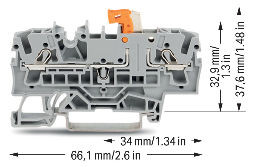 Trennreihenklemme gr Serie 2002 1Etage 0,25-4qmm 16A APL_erf.