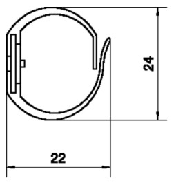 Verdrahtungskanal lgr 20x20x500mm m.OT hfr Bodenl
