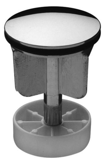 ASW Exzenterstopfen Standard 1 1/4", Platte d= 40mm, mit O-Ring, Messing verchromt
