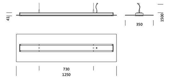 LED-Sensorleuchte Vega 62W 3000K 7300lm al Konv Dimmung DALI IP20 BWM