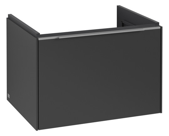 V&B Waschtisch-Unterschrank Subway 3.0 62,2x42,9x47,8cm, ohne LED/Griff Aluminium glänzend, graphite