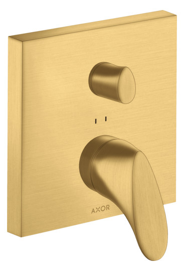 hansgrohe Fertigmontageset Axor Starck Organic UP-Wannen-Einhebelmischer, brushed gold optic