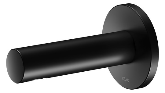 KEUCO Wanneneinlauf IXMO Ausladung 130 mm, schwarz matt, runde Rosette