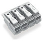 Klemmleiste 4p ws Serie 294 24A Thermopl 0,5-2,5qmm 40mm Federzugans Steckklemm