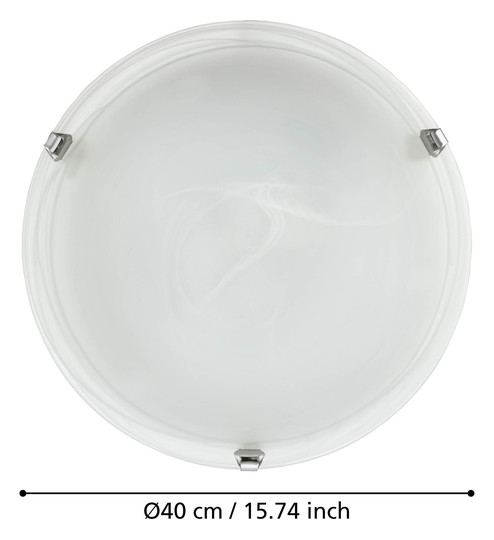 EGLO DL/2 DM400 ALABASTER/CHROM 'SALOME' 