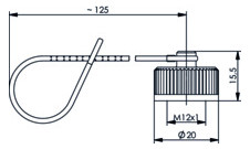 Staubschutz Steck-M12 sw