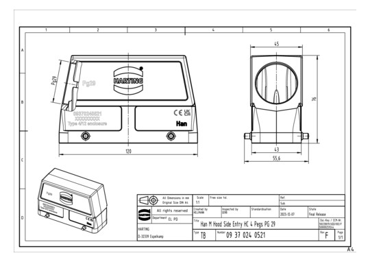 HART HARTING HAN-M24-T-GEH-S 09370240521 