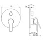 HANSA Fertigmontageset HANSALIGNA UP-Wannen-Einhebelmischer, Rosette rund, chrom