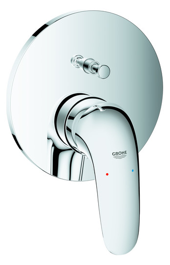 GROHE Fertigmontageset Eurostyle UP-Wannen-Einhebelmischer, geschlossener Metall-Hebelgriff, chrom