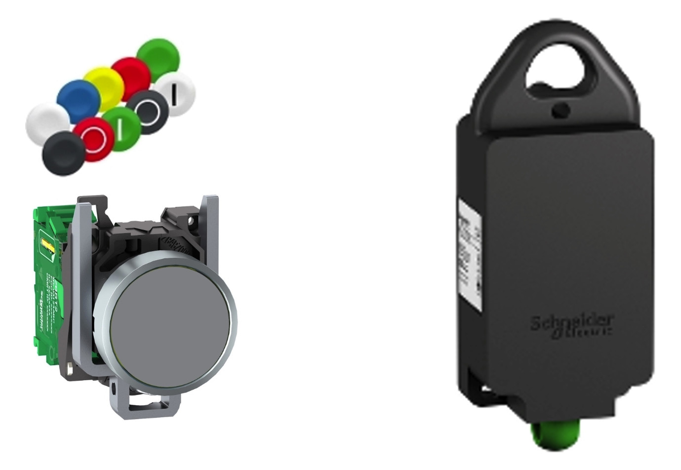 Drucktaster 1f ws rnd Ø22,5mm 1S IP30 fl Tastend