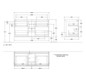 V&B Waschtisch-Unterschrank Wandbeleuchtung Finion 120x60,3cm, Abdeckplatte black matt, White matt lacquer