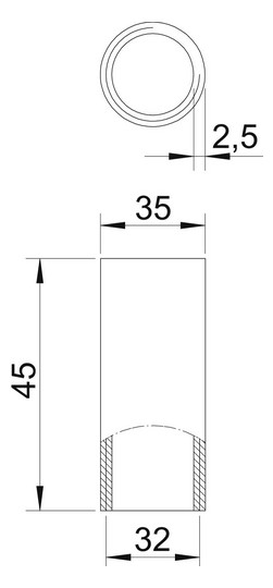 OBO SVM32W ALU Aluminiumverbindungsmuffe 