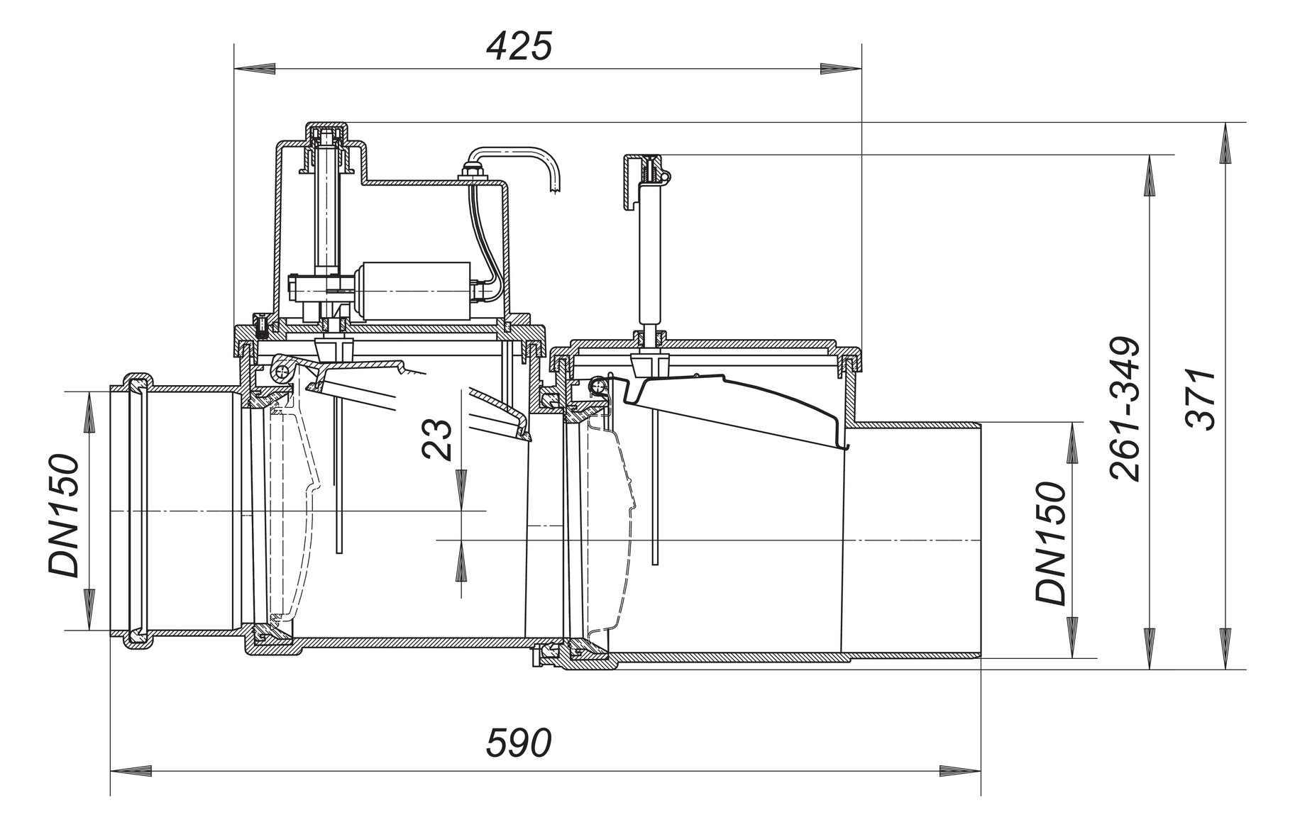 Dallmer Rückstauverschluss Stausafe F DN 150
