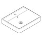 hansgrohe Waschtisch Xanuia Q 600x480mm, mit Hahnloch/Überlauf, weiß