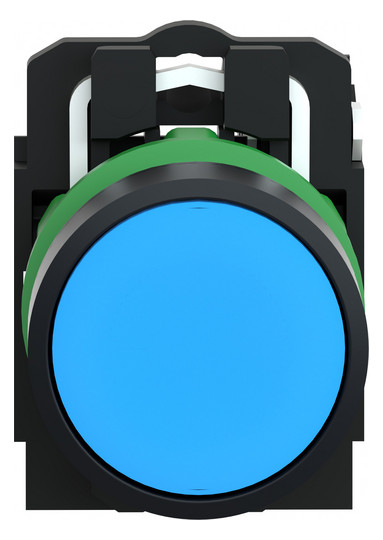Drucktaster 1f bl rnd Ø22,5mm 1S IP66 fl Tastend