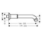 hansgrohe Wanneneinlauf Axor Montreux Ausladung 166-220mm, brushed red gold