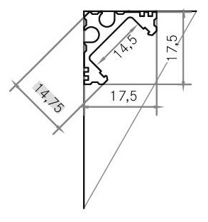 Profil n.Konf alu IP00 100x17,5x17,5mm nur Konfektionierung Ersatzteil Zubehör