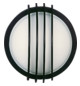 Glasleuchte 75W HV sw IP44 E27 Ø250x125mm